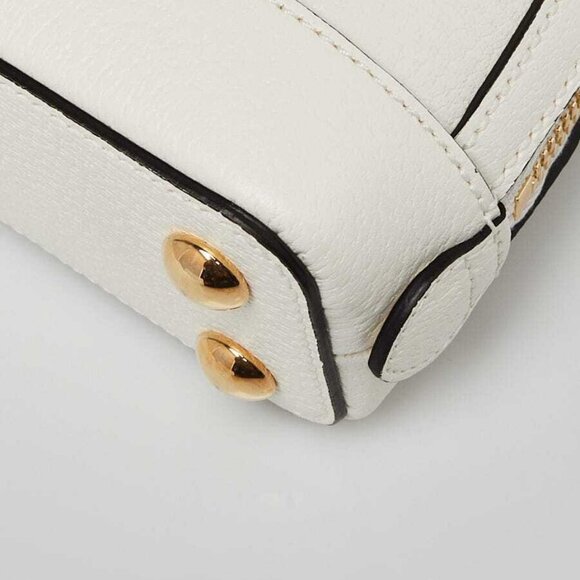 Gucci x Adidas White/Black Smooth Leather 1955 Horsebit Mini Bag - Picture 4 of 11